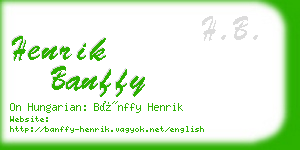 henrik banffy business card